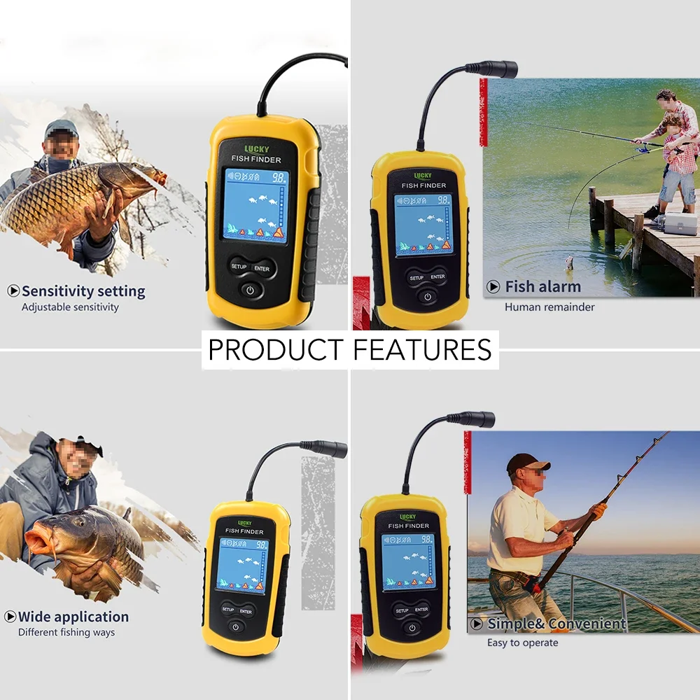 Lucky LCD pantalla a Color por - Fish Finder Portable reseña y precio