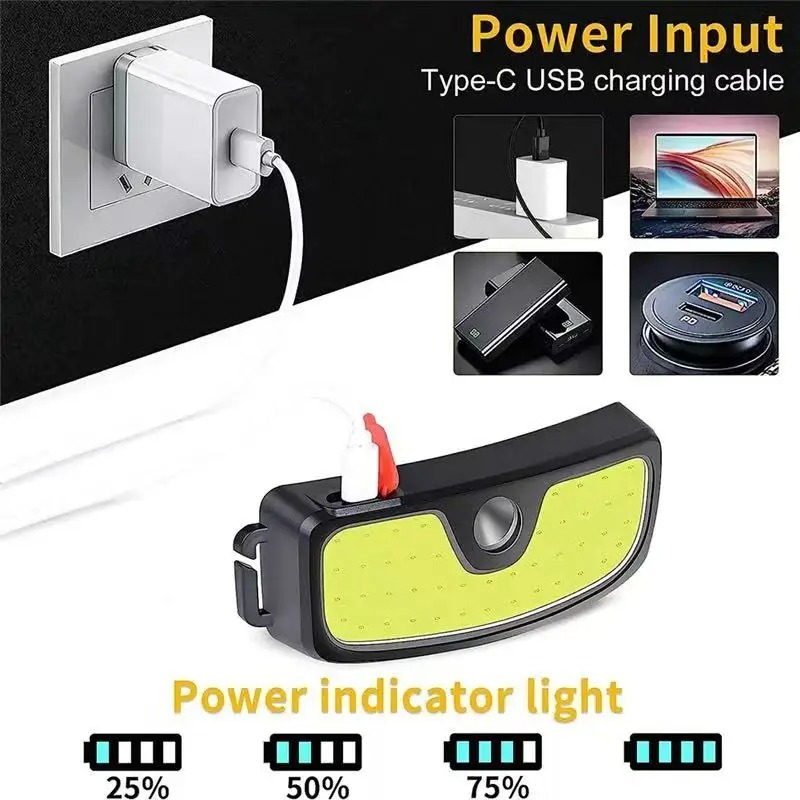 Potente linterna frontal COB t - Fish Finder Battery reseña y precio