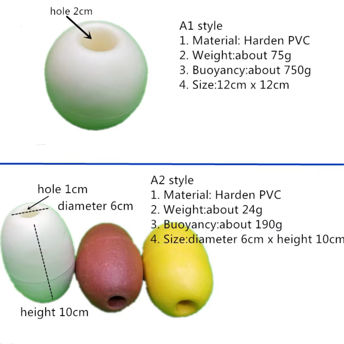 Bola flotante de espuma de PVC - Fishing Depth Finder reseña y precio